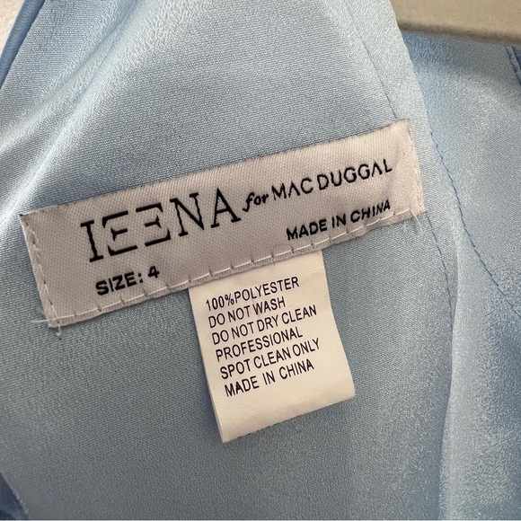 NEW MAC DUGGAL ONE SHOULDER EMBELLISHED SATIN GOWN IN POWDER BLUE  SIZE 4 - Picture 13 of 17